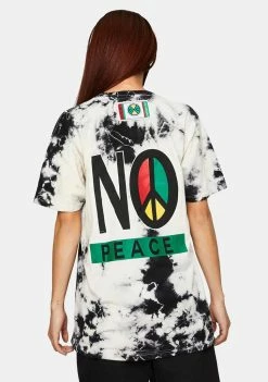 Cross Colours No Justice No Peace Tie Dye T-Shirt Tops