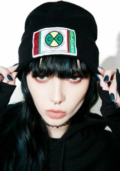 Cross Colours Hats Woven Label Beanie