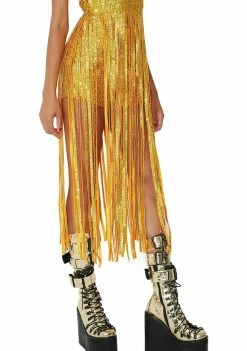 EASY TIGER Dream In Gold Tassel Top