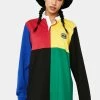 Cross Colours Color Block Long Sleeve Rugby Tee