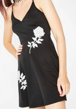 No Dress Silver Rose Black Dress Dresses
