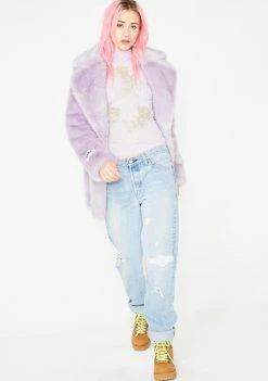 No Dress Tops Lavender Mesh Top