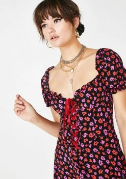 Brand new ???? No ???? Dress Floral Lace Up ???? Dress ???? Dresses ⭐ 6 No Dress Floral Lace Up Dress Dresses