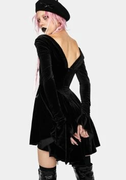 No Dress Velvet Dress With Deep V-Back Little Black Dresses