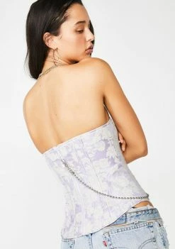 No Dress Floral Jacquard Corset