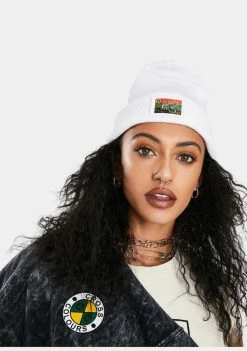 Cross Colours Peace Love Educate Beanie Hats