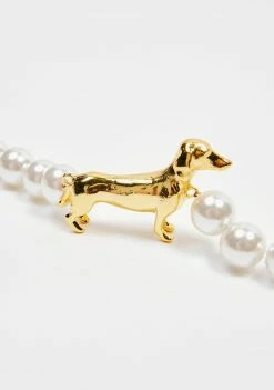 No Dress Jewelry Golden Dog Pearl Anklet