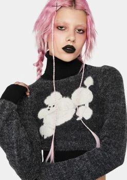 No Dress Poodle High Neck Sweater