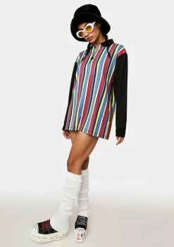 Cross Colours Vertical Stripe Rugby Tee