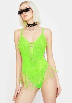 EASY TIGER Shimmy Shimmy Outta Space Sequin Bodysuit