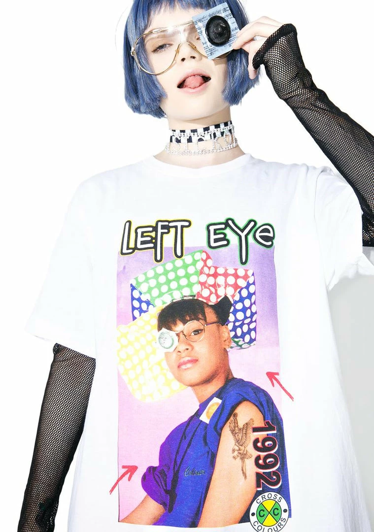 Hot Sale ???? Cross Colours TLC Left Eye T-Shirt ???? 1 Cross Colours TLC Left Eye T-Shirt