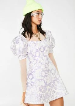 No Dress Floral Jacquard Dress Dresses