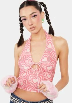 EASY TIGER Love Wins Halterneck Top Crop Halter Top
