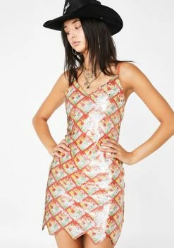 No Dress Geometry Sequin Dress