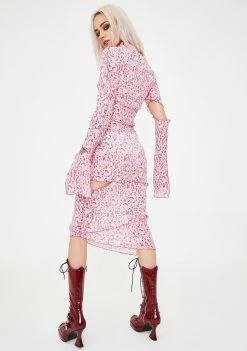 No Dress Dresses Floral Patchwork Midi Dress